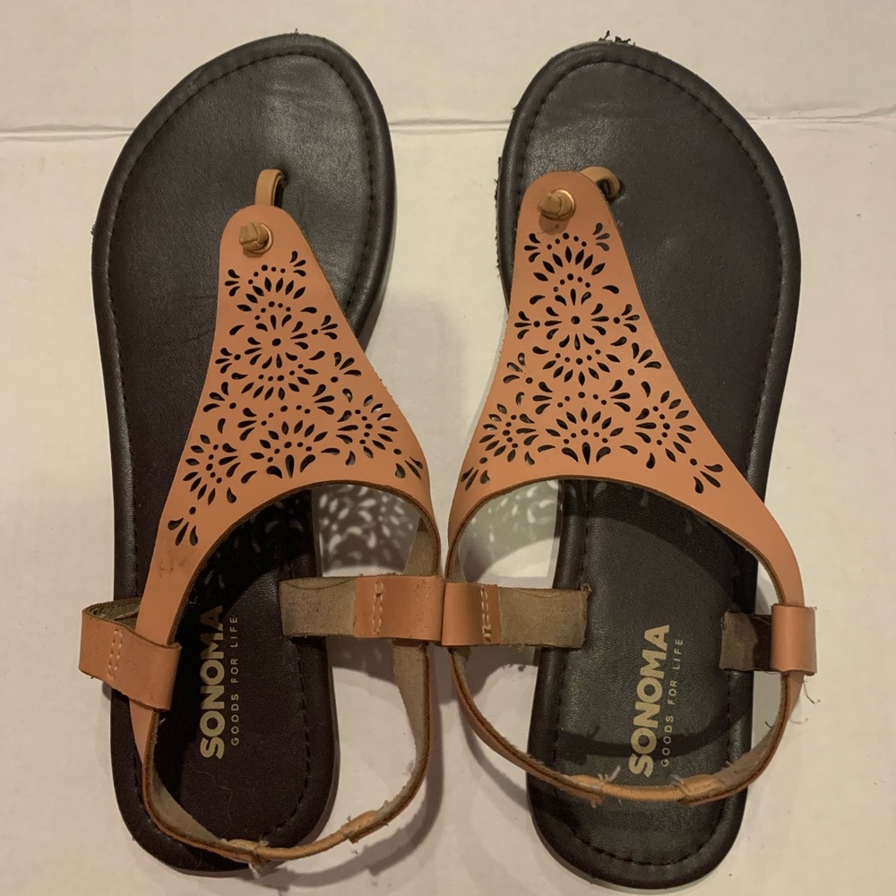 Sonoma pink and brown sandals